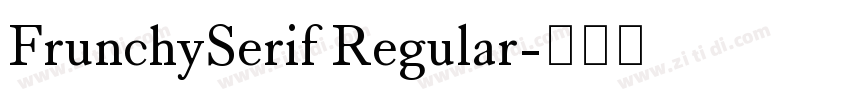 FrunchySerif Regular字体转换